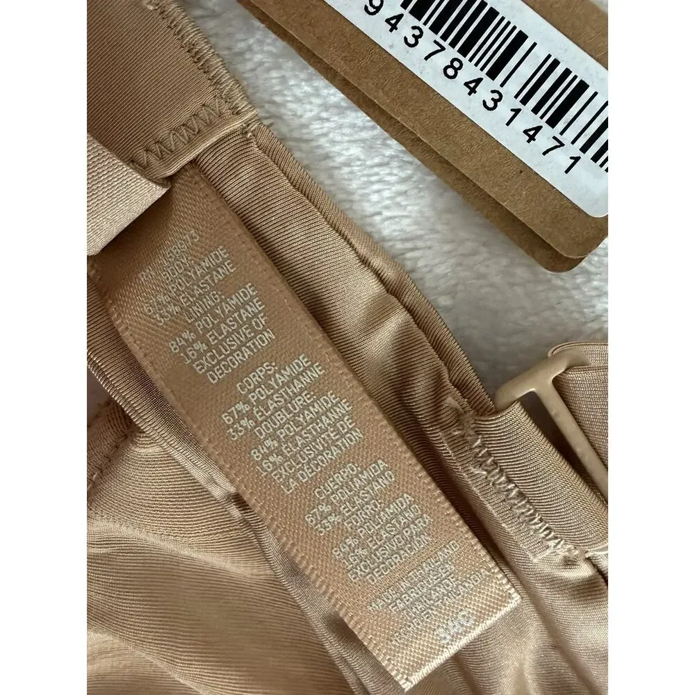 NWT SKIMS Size 34C No Show Molded Unlined Demi Bra Clay BR-DEM-1883 New - Picture 7 of 7